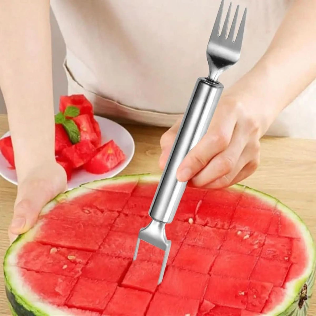 HandyFruit Pro handverktyg med dubbla blad — Inbyggt gaffelhandtag, säkert grepp