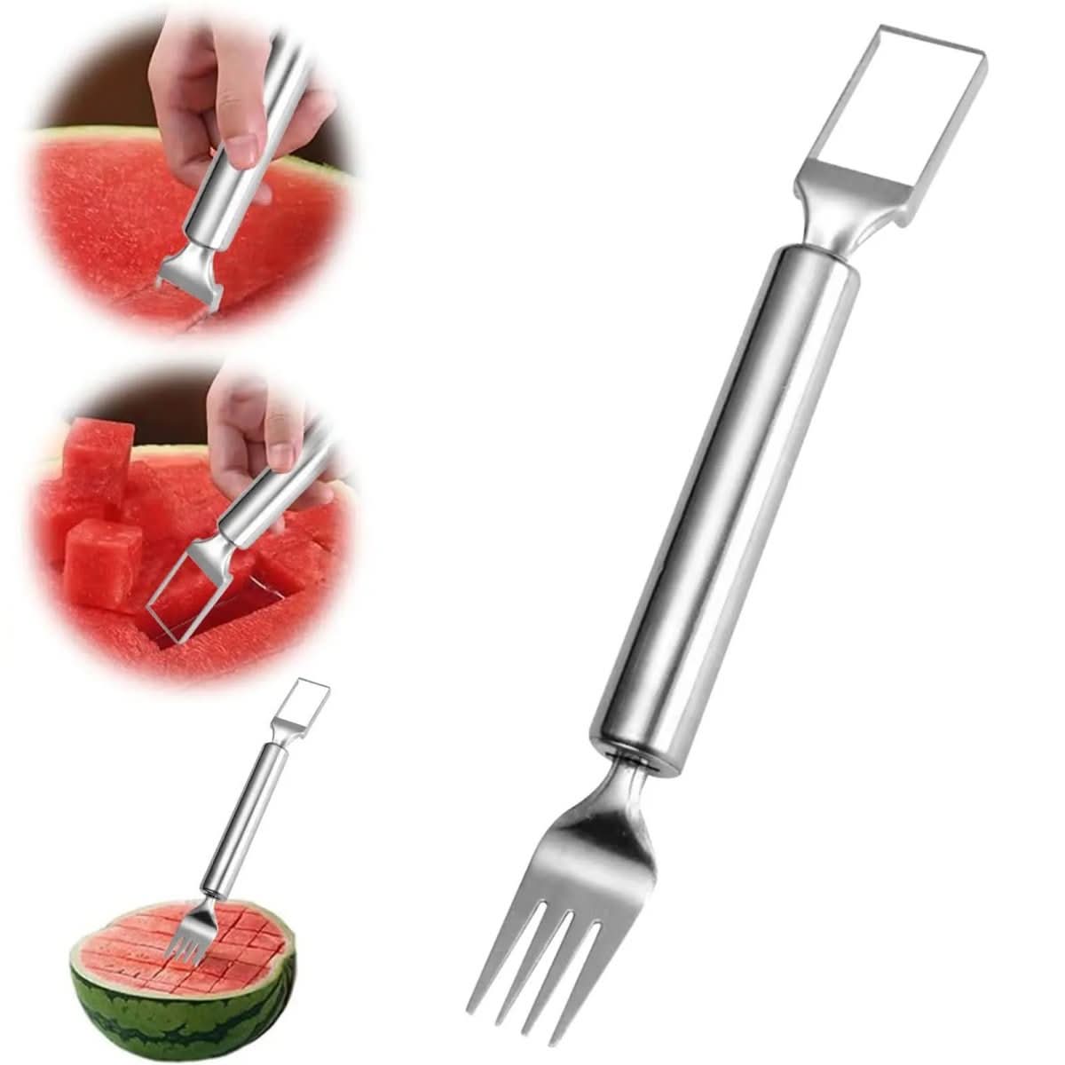 HandyFruit Pro handverktyg med dubbla blad — Inbyggt gaffelhandtag, säkert grepp