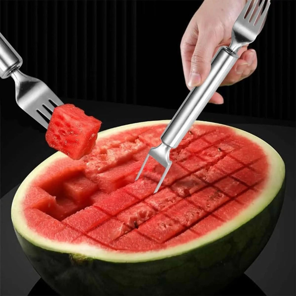 HandyFruit Pro handverktyg med dubbla blad — Inbyggt gaffelhandtag, säkert grepp