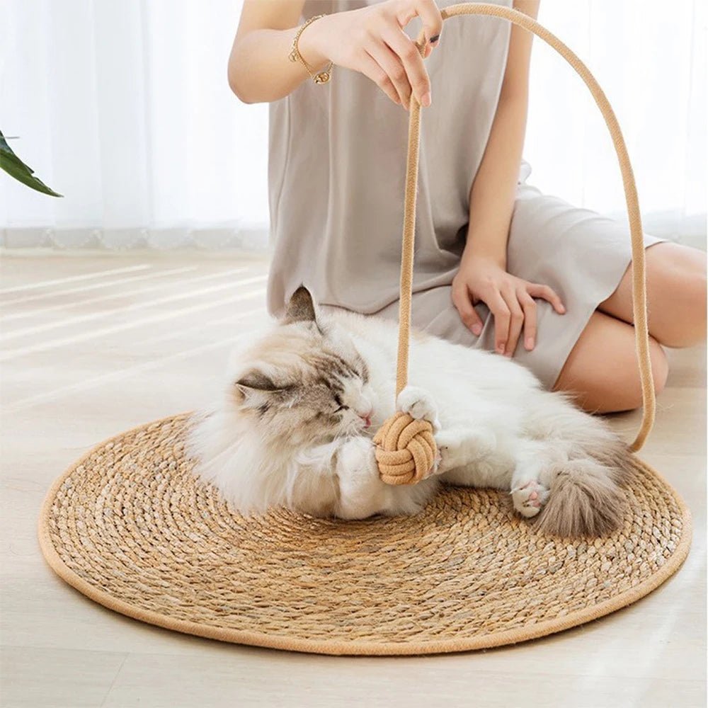 FURSHIELD Sustainable Rattan Scratcher Pad — Durable Natural Weave