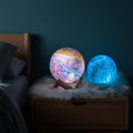 Galaxy-maamlamp — 3D-geprinte verlichting, 16 kleurmodi, houten standaard, afstandsbediening