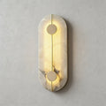 Geometric Capsule Natural Alabaster Wall Sconce | wildoxy