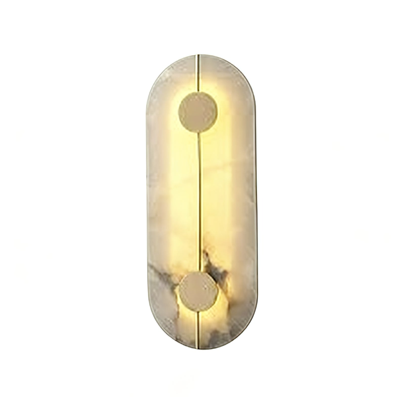 Geometric Capsule Natural Alabaster Wall Sconce | wildoxy