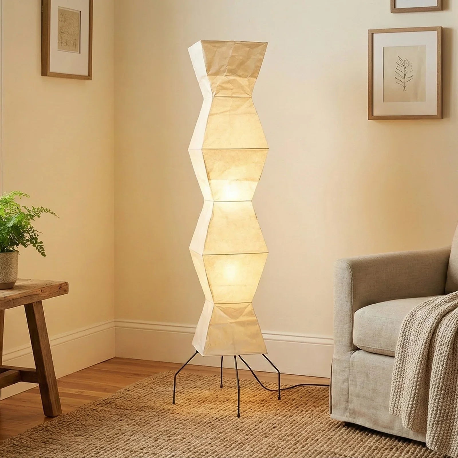 Akari Hourglass Shape UF4-L9 Floor Lamp | wildoxy