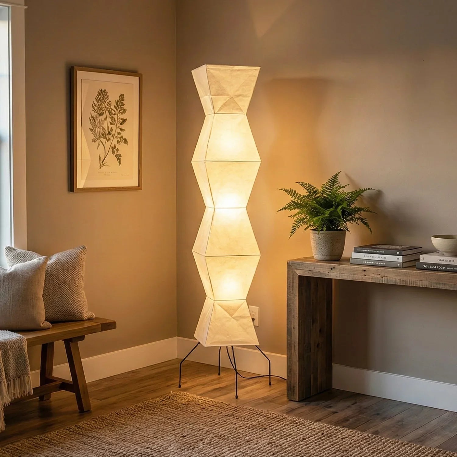Akari Hourglass Shape UF4-L9 Floor Lamp | wildoxy