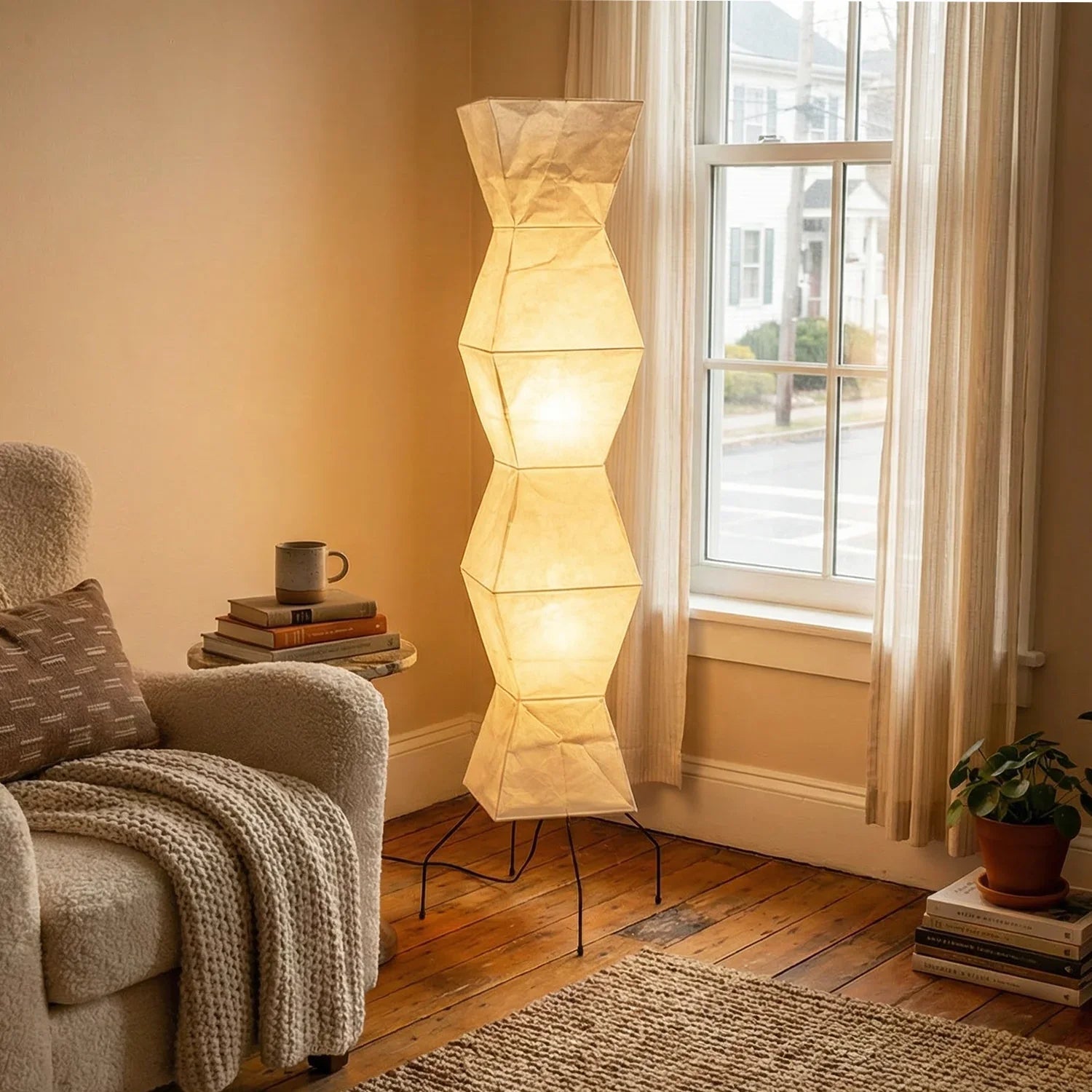 Akari Hourglass Shape UF4-L9 Floor Lamp | wildoxy