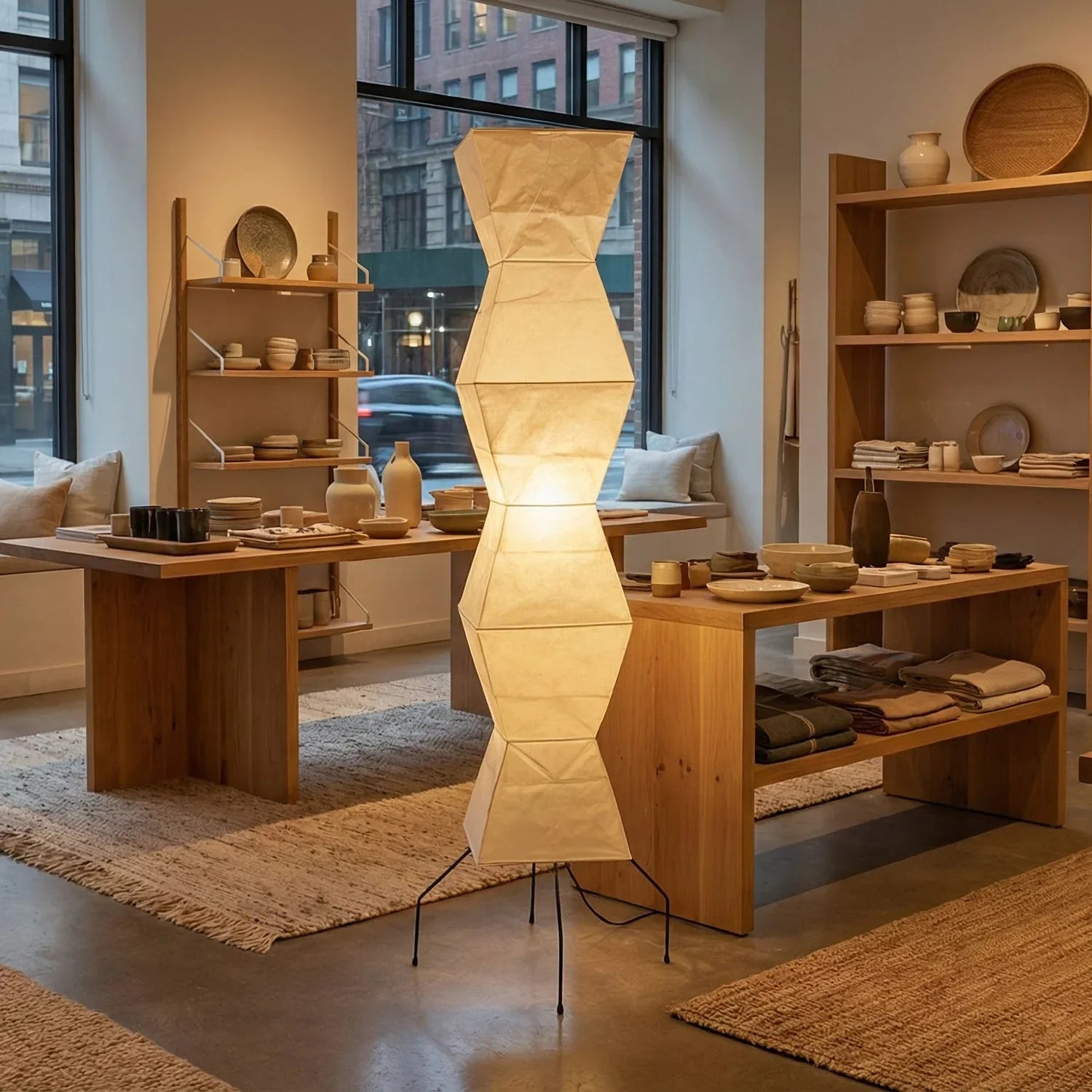 Akari Hourglass Shape UF4-L9 Floor Lamp | wildoxy