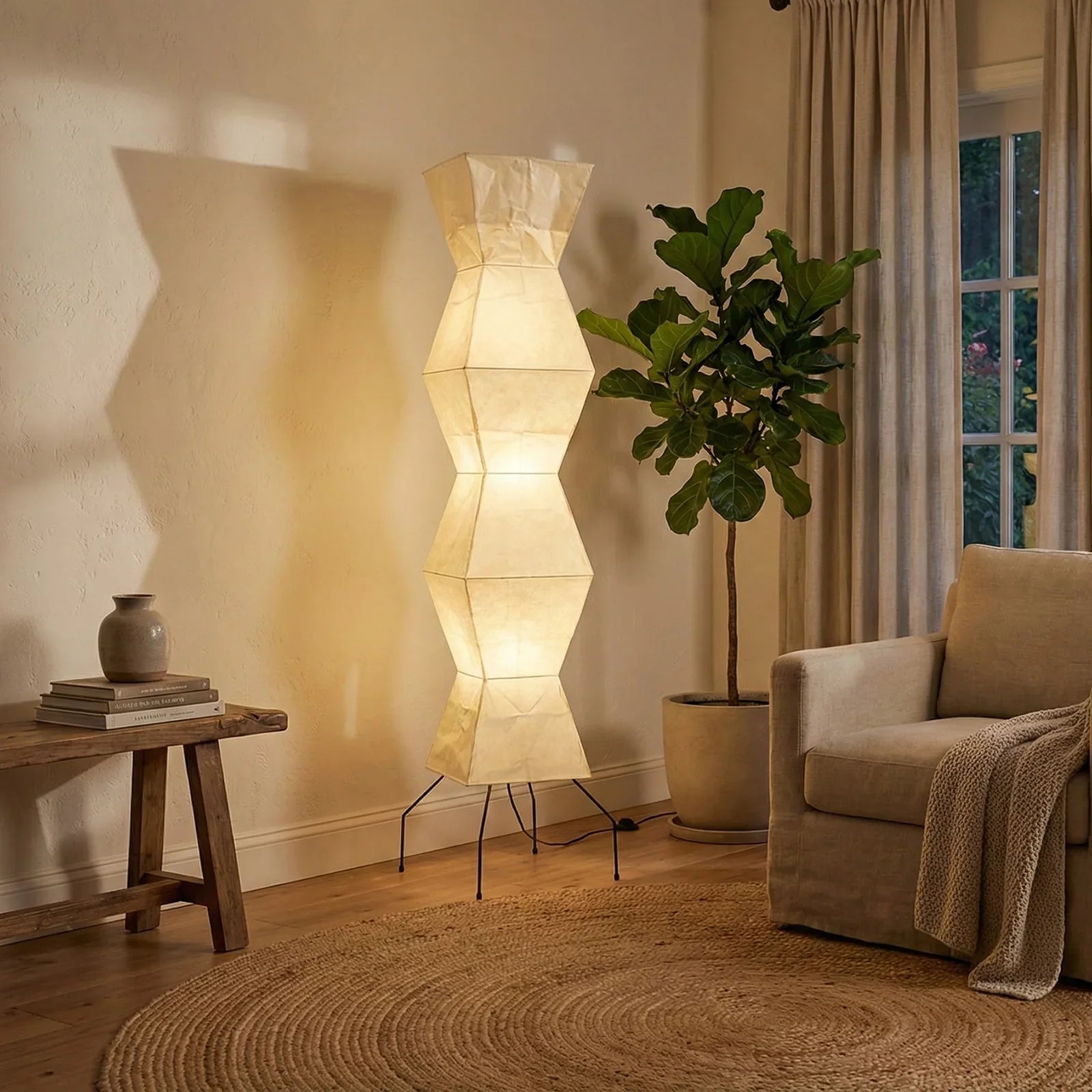 Akari Hourglass Shape UF4-L9 Floor Lamp | wildoxy