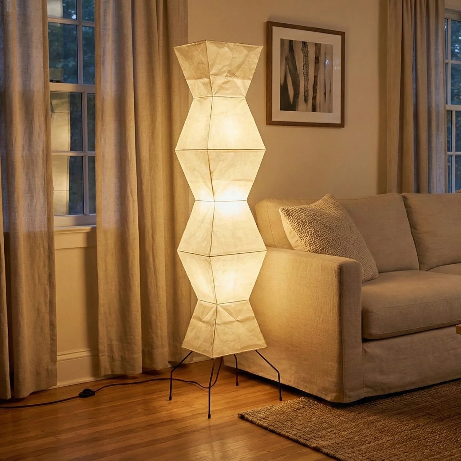 Akari Hourglass Shape UF4-L9 Floor Lamp | wildoxy