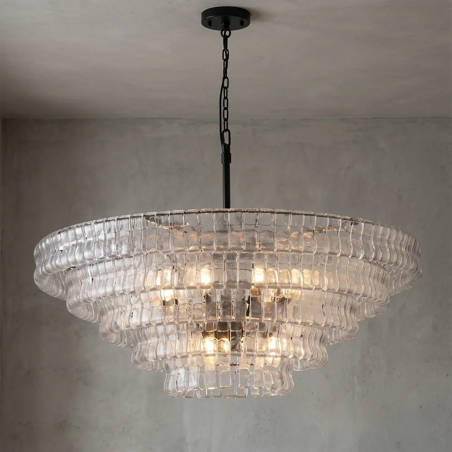 Glacii Ring Glass Chandelier | wildoxy