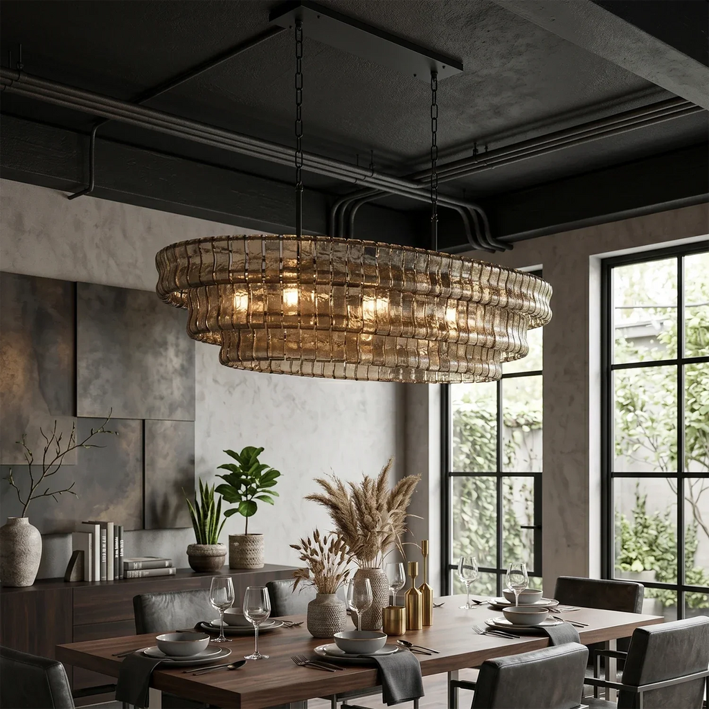 Glacii Ring Glass Chandelier | wildoxy