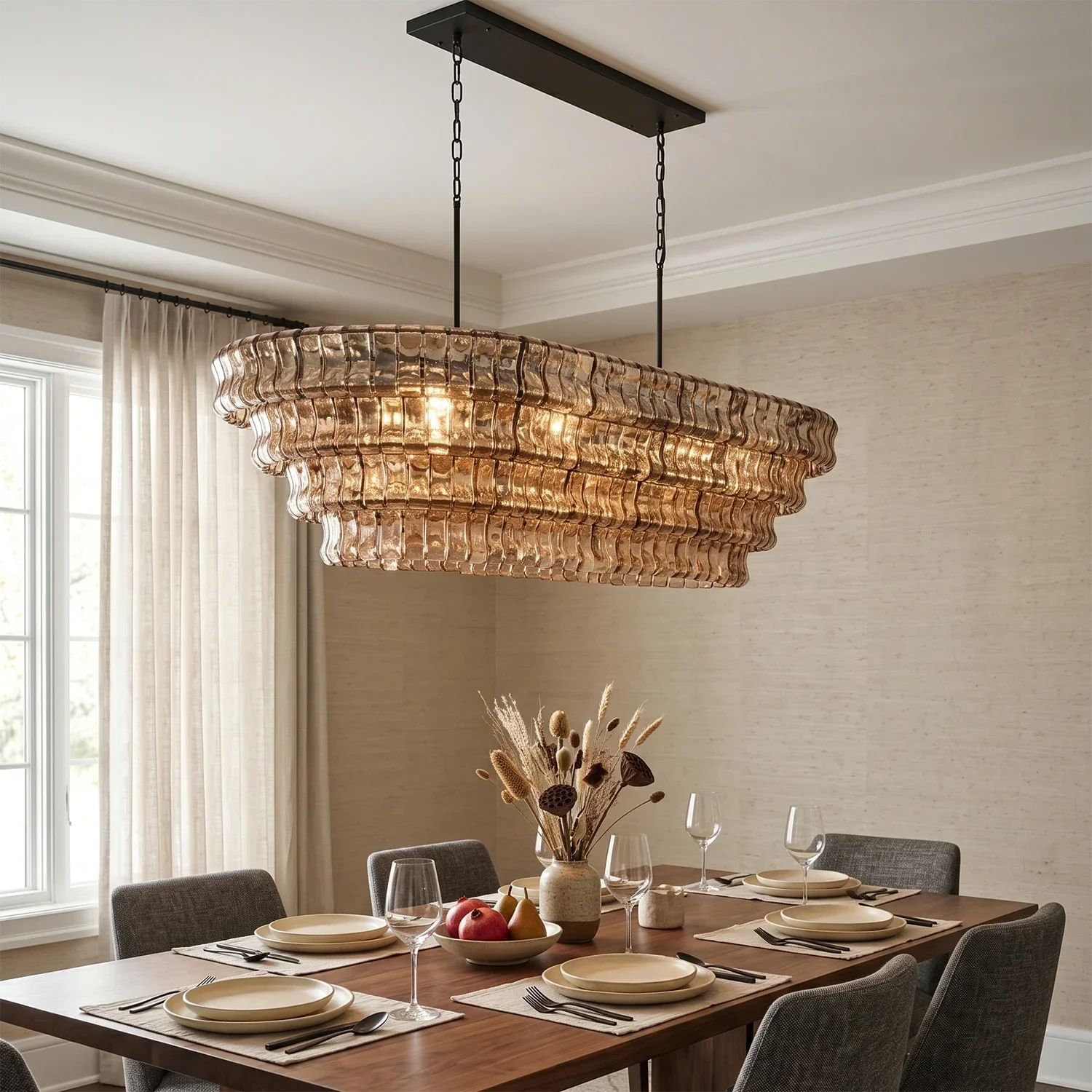 Glacii Ring Glass Chandelier | wildoxy