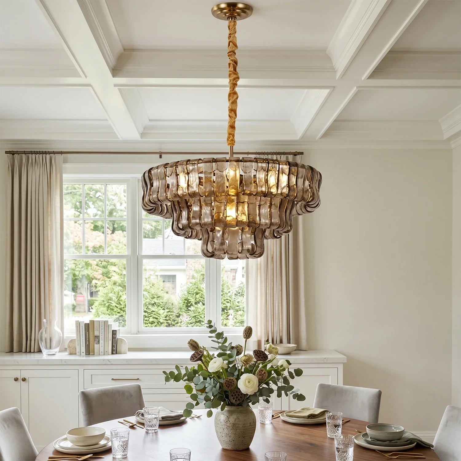 Glacii Ring Glass Chandelier | wildoxy