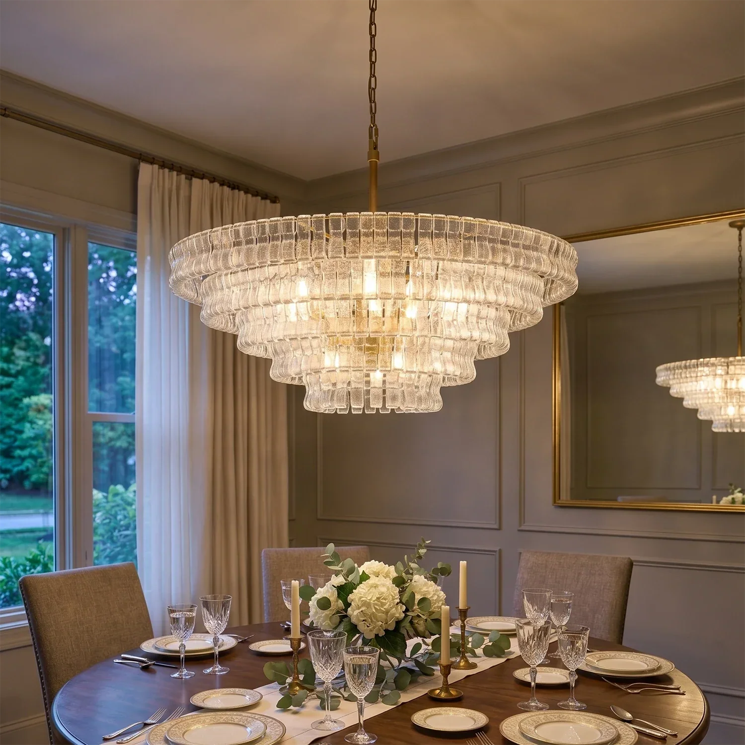 Glacii Ring Glass Chandelier | wildoxy