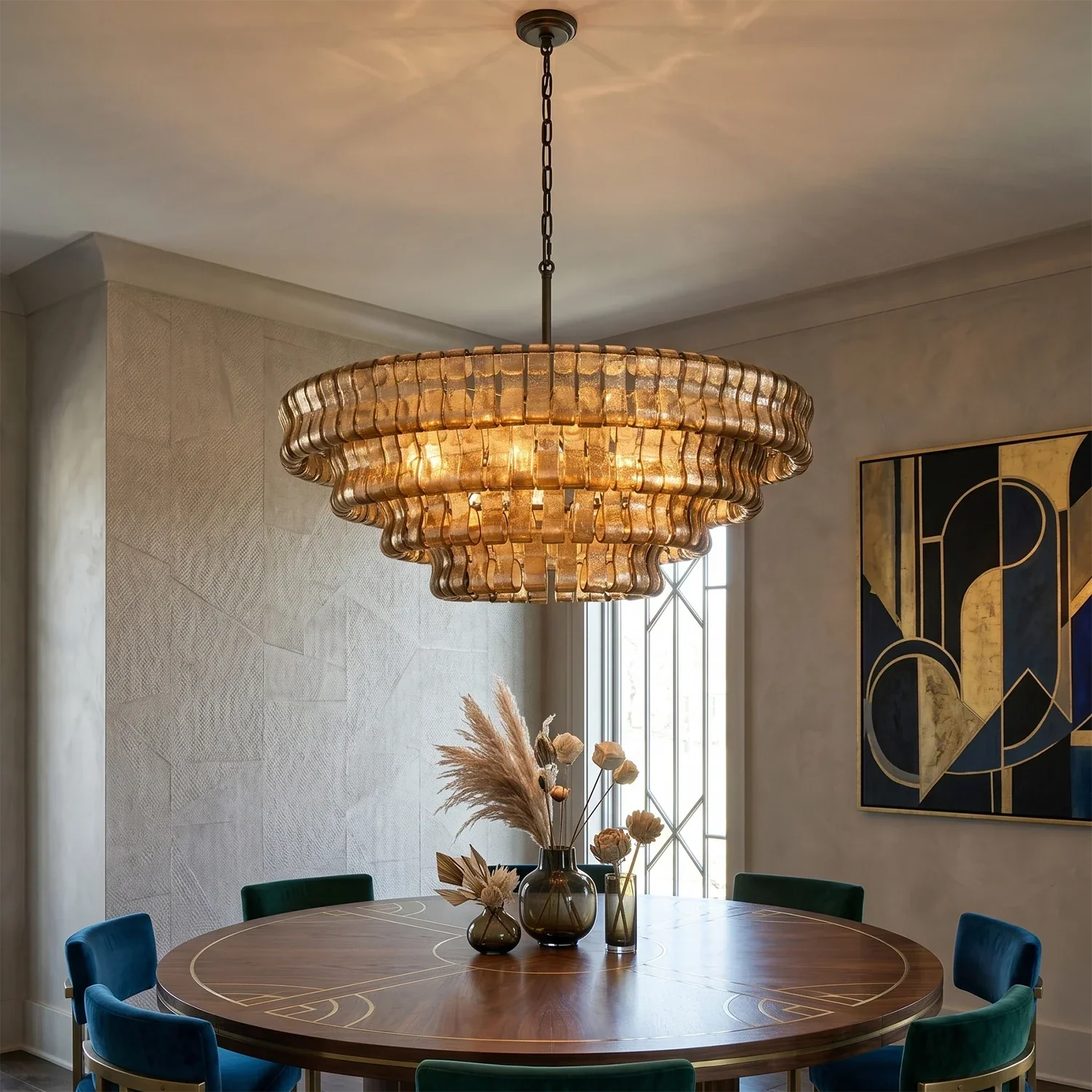 Glacii Ring Glass Chandelier | wildoxy