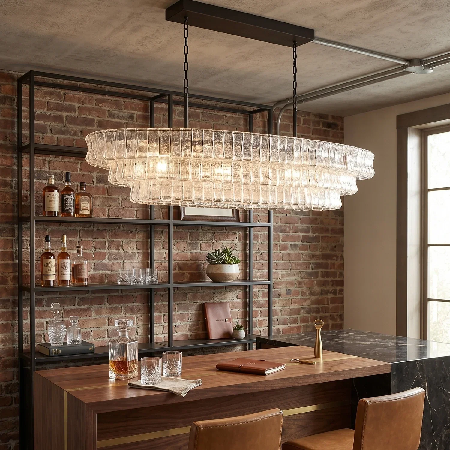 Glacii Ring Glass Chandelier | wildoxy