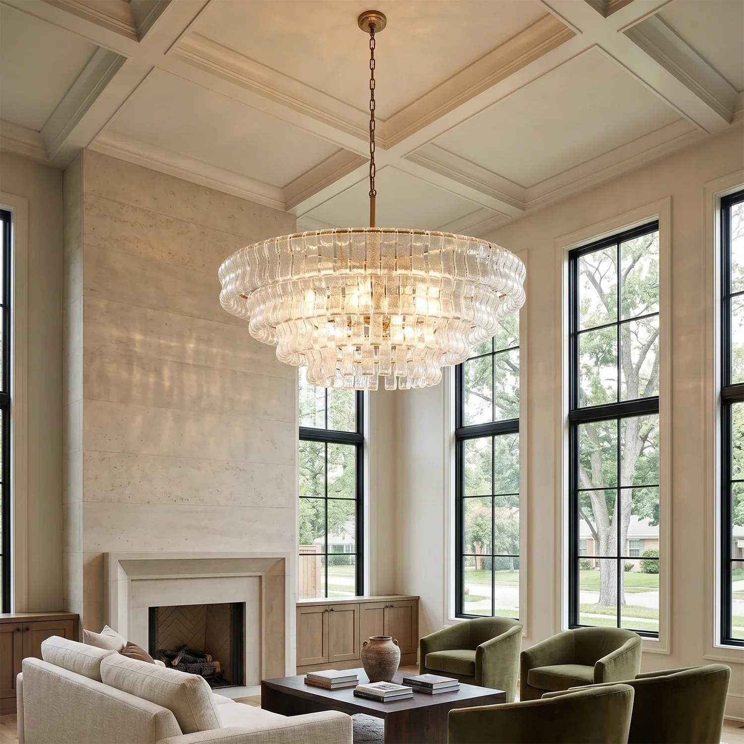 Glacii Ring Glass Chandelier | wildoxy