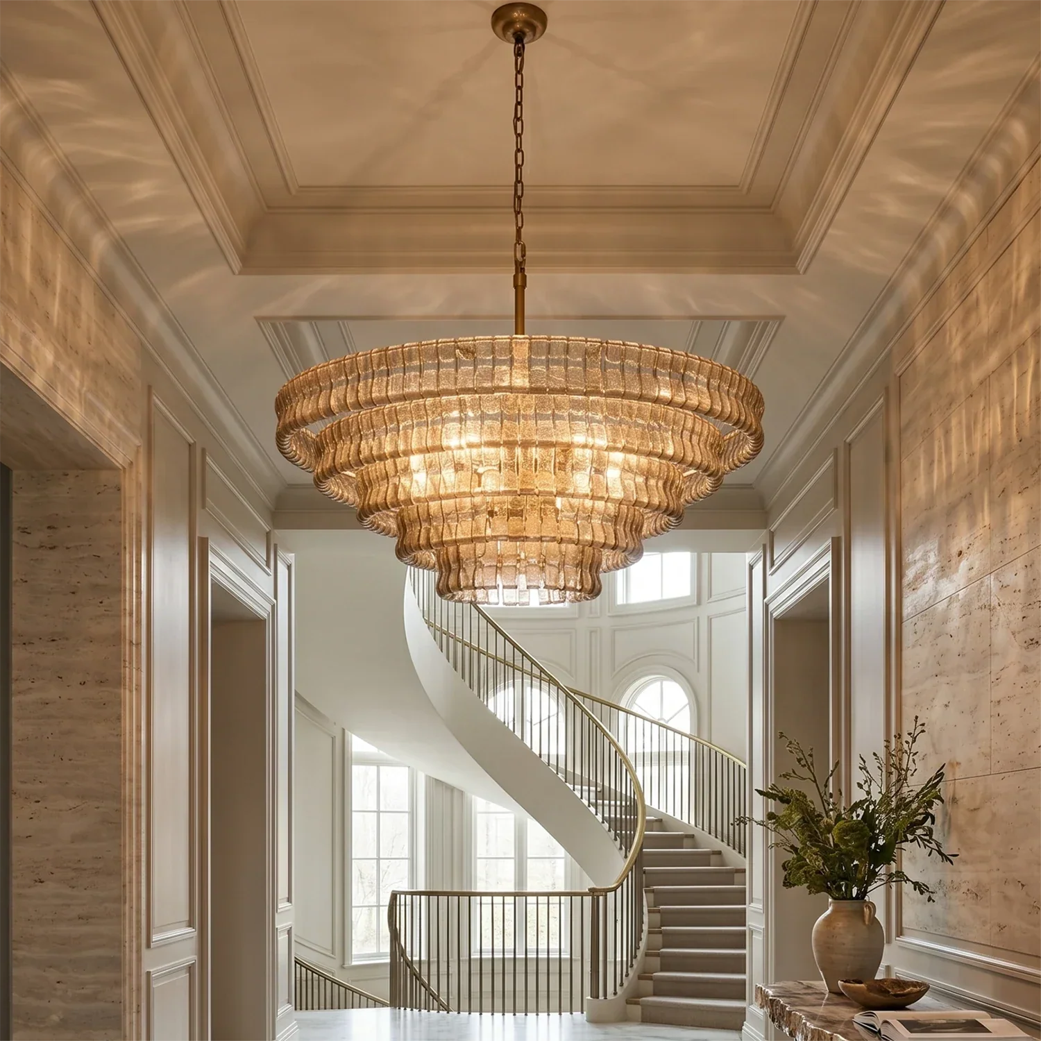 Glacii Ring Glass Chandelier | wildoxy
