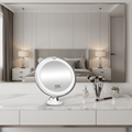 GlamZoom 10x LED Vanity Mirror — Clear Magnified View, Integrated Lighting