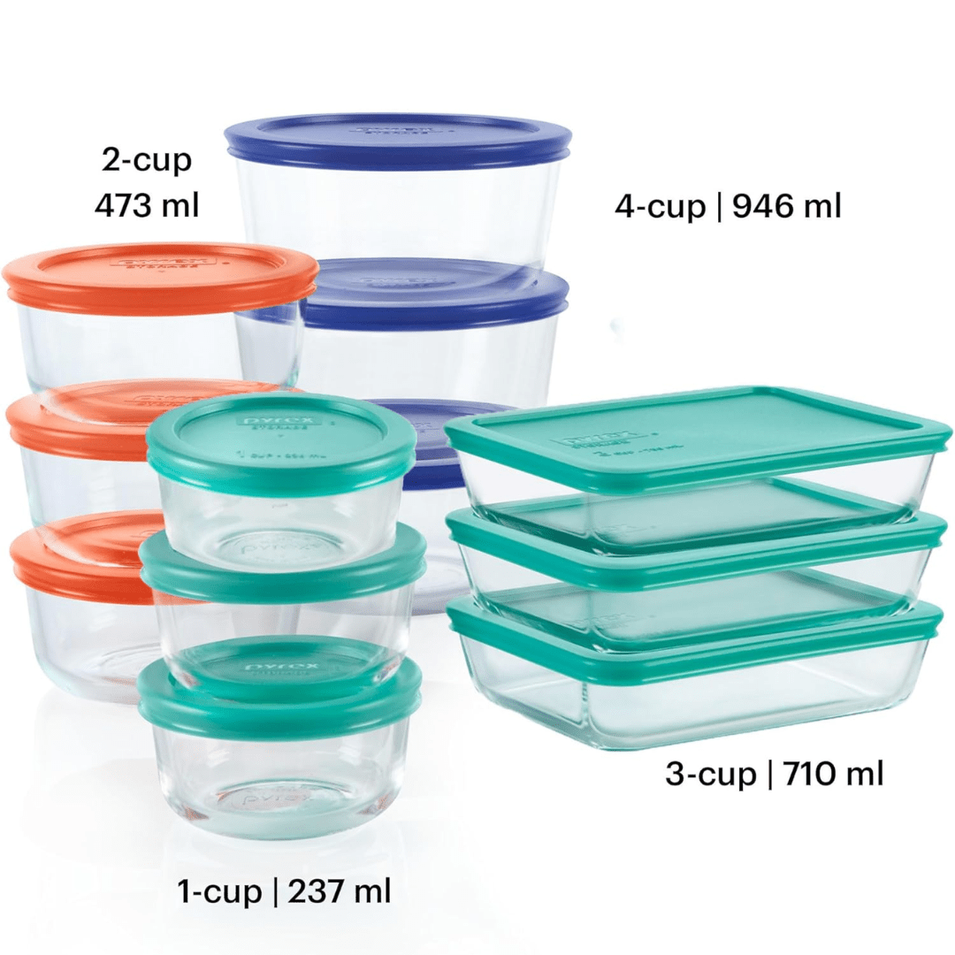 Glassker 12-Piece Glass Storage Containers — Airtight Lids