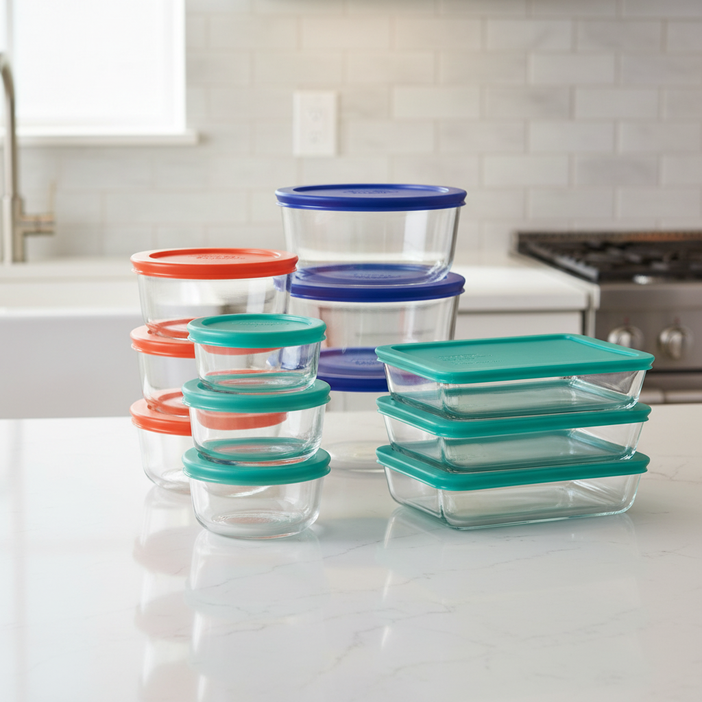 Glassker 12-Piece Glass Storage Containers — Airtight Lids