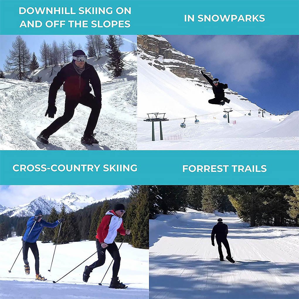 Glidewing Snow Skating Shoes — Adjustable, Lightweight, Portable Boot Attachments