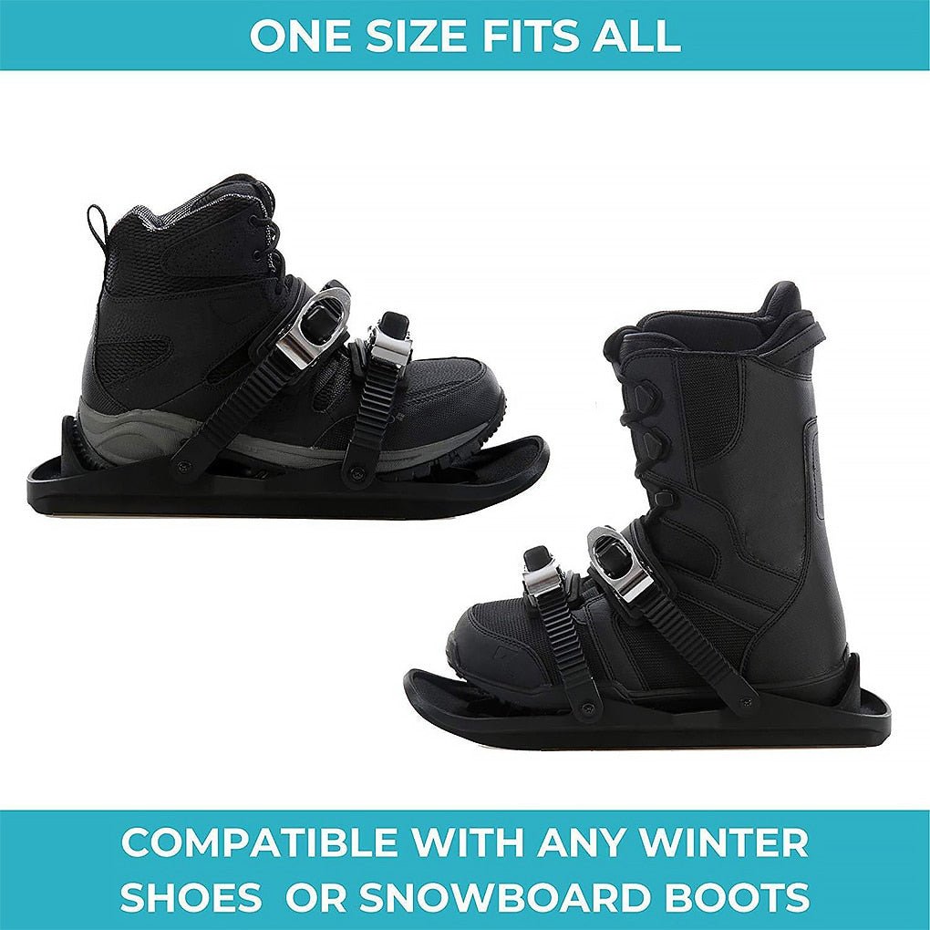 Glidewing Snow Skating Shoes — Adjustable, Lightweight, Portable Boot Attachments