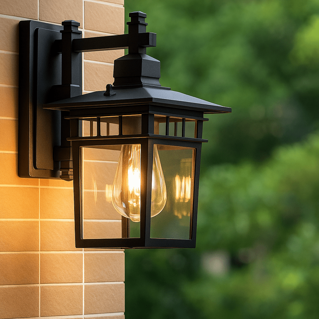 GlowGuard időjárásálló kültéri fali lámpa — dönthető fejjel