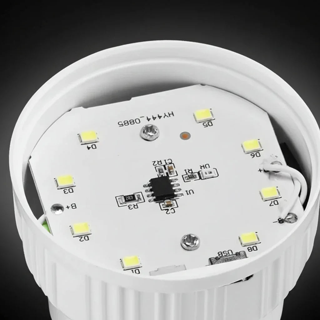 GlowHub compacte led-kampeerlicht — oplaadbaar via USB, drie instelbare standen