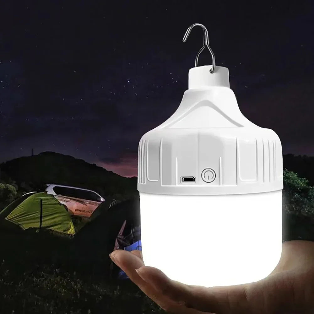GlowHub compacte led-kampeerlicht — oplaadbaar via USB, drie instelbare standen