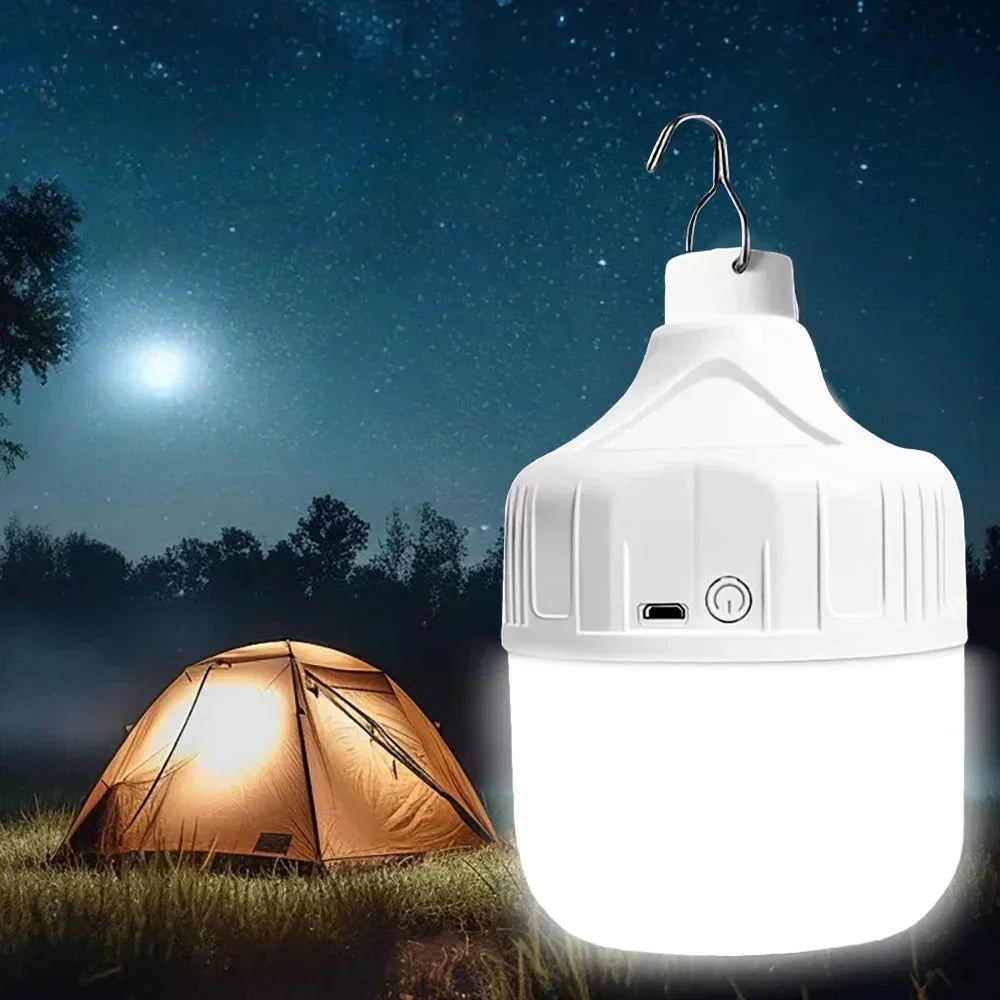 GlowHub compacte led-kampeerlicht — oplaadbaar via USB, drie instelbare standen
