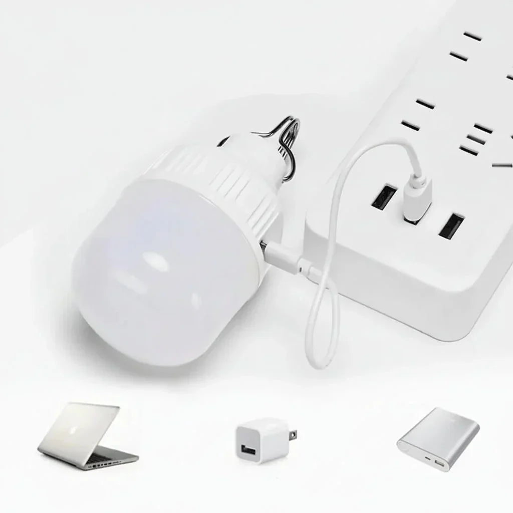 GlowHub compacte led-kampeerlicht — oplaadbaar via USB, drie instelbare standen