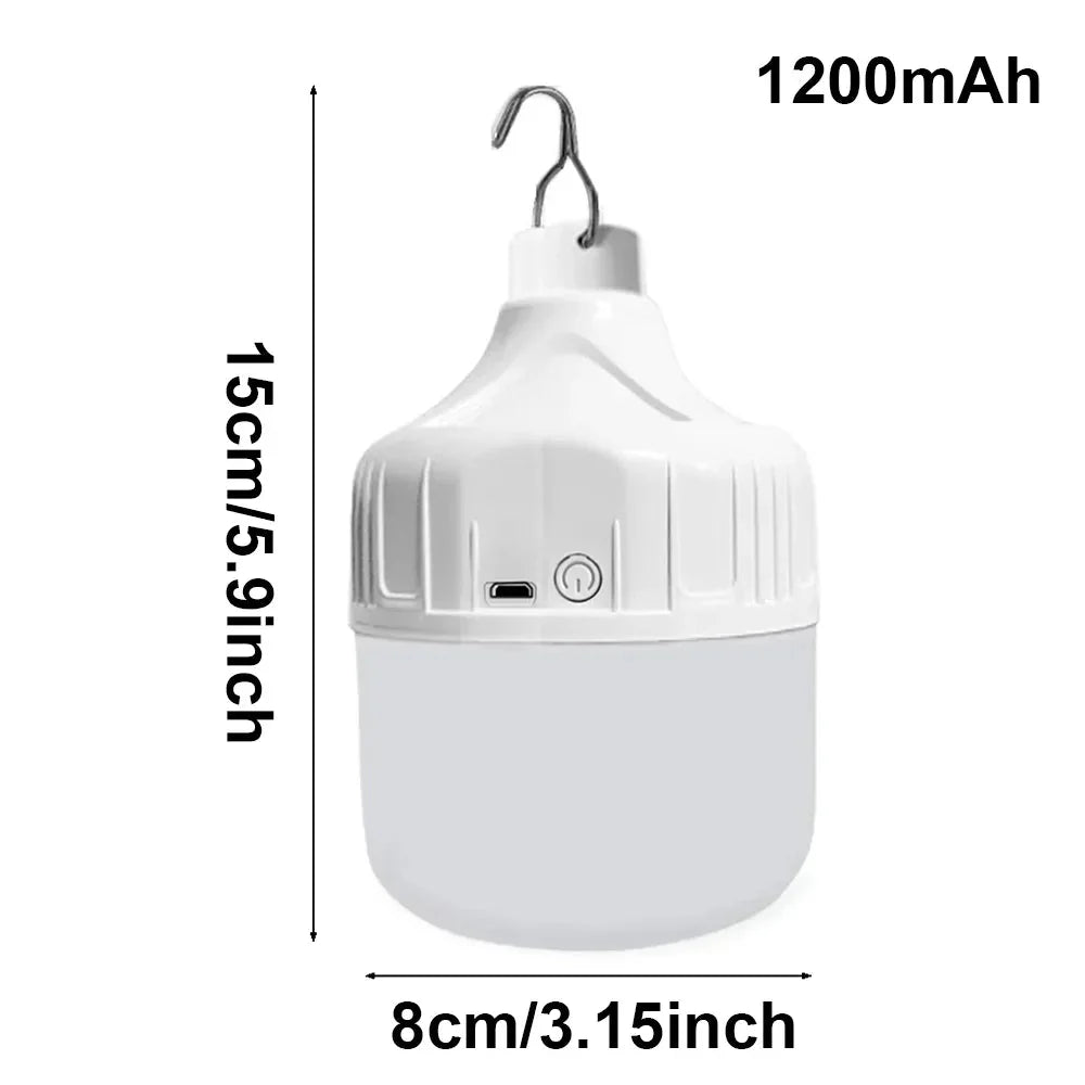 GlowHub compacte led-kampeerlicht — oplaadbaar via USB, drie instelbare standen