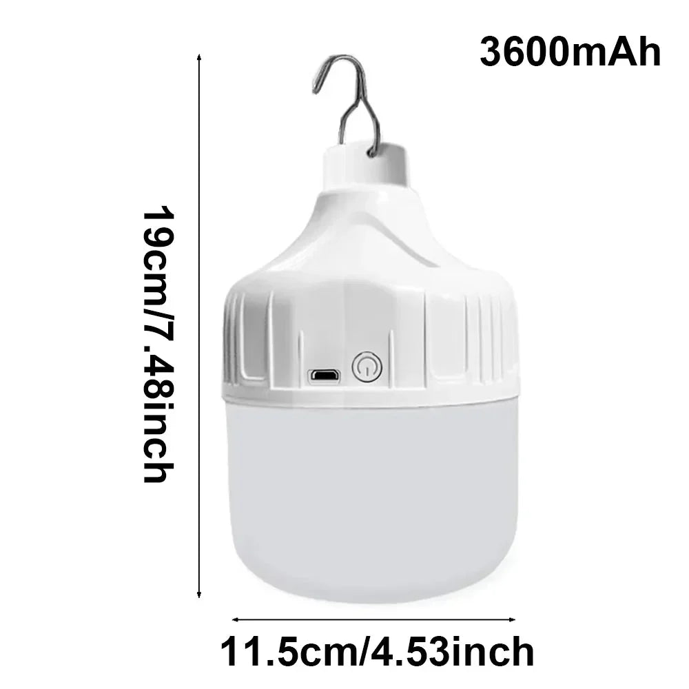 GlowHub compacte led-kampeerlicht — oplaadbaar via USB, drie instelbare standen