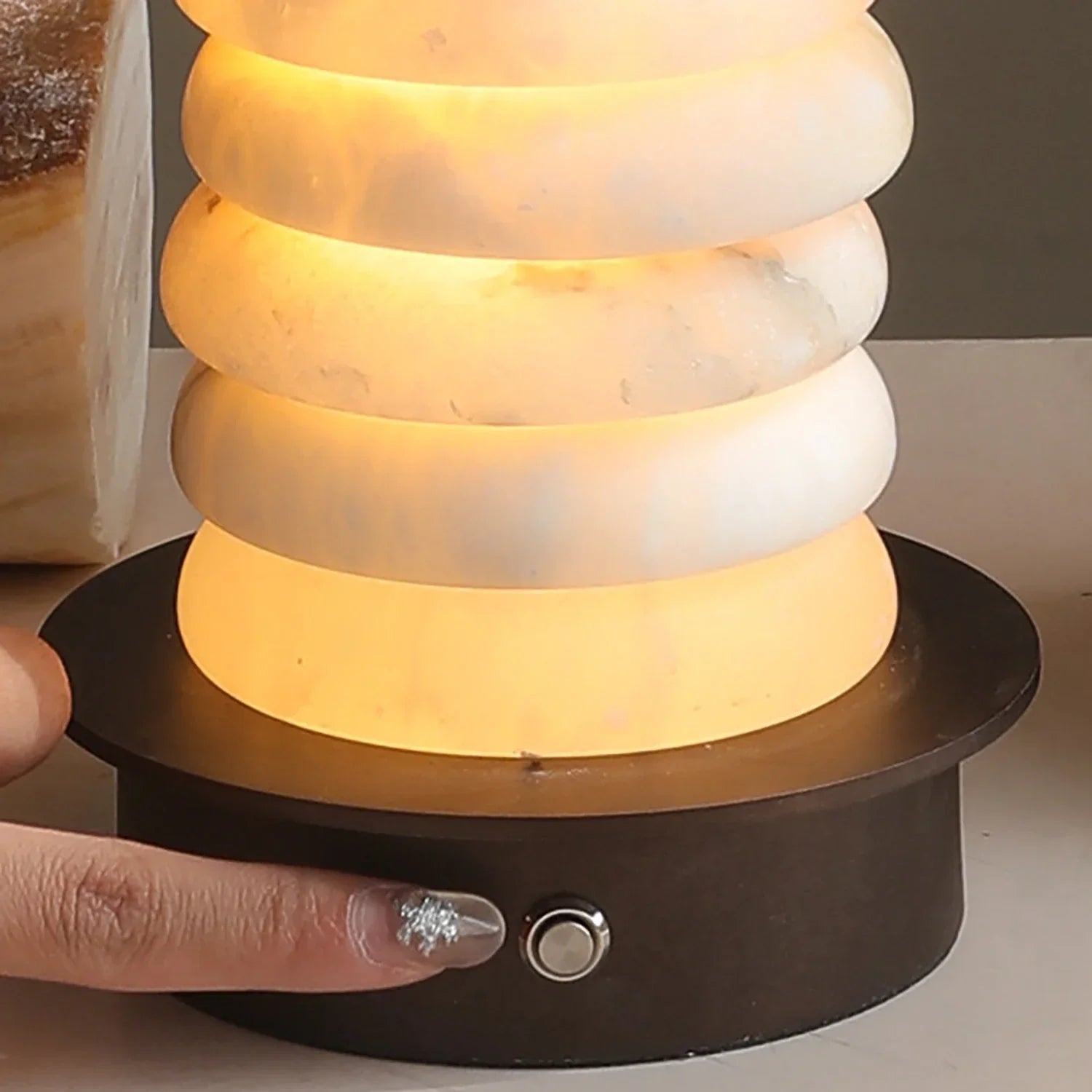 Multi-Tiered Alabaster Table Lamp | wildoxy