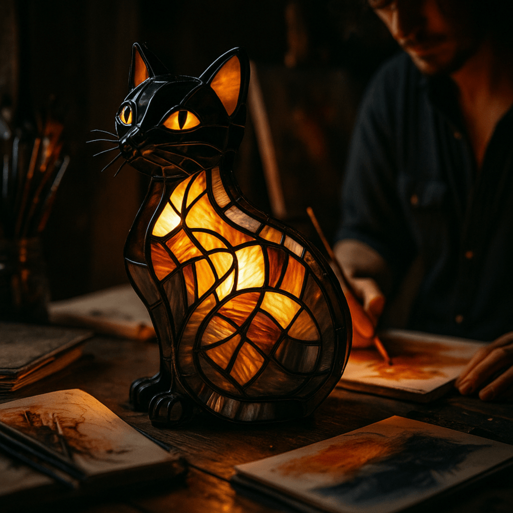 GlowKitty kattennachtlampje — zachte ledgloed en speels silhouet