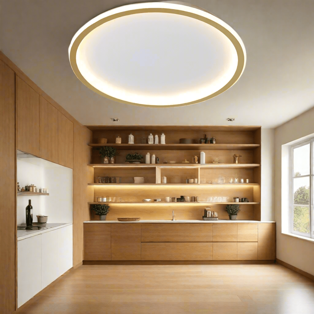 Glowlith nordisk LED-taklampe — avrundet, minimalistisk ramme, blendingsdempende optikk
