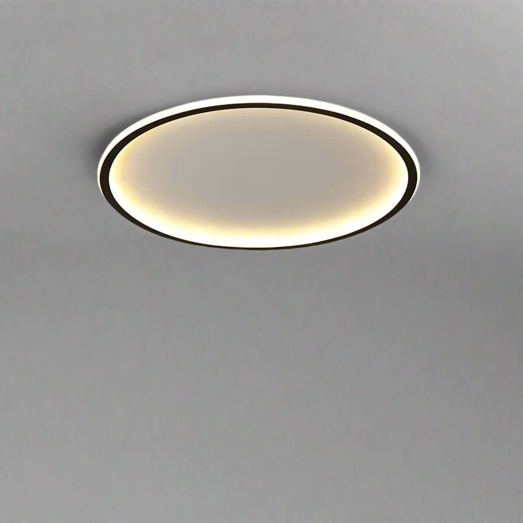 Glowlith nordisk LED-taklampe — avrundet, minimalistisk ramme, blendingsdempende optikk