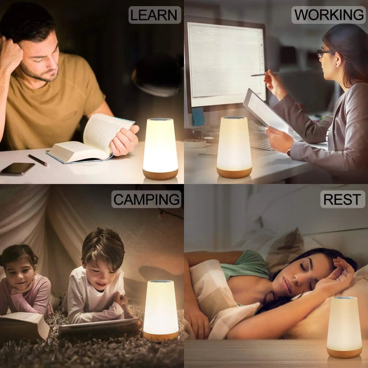GLOWMATE Portable Night Light — Remote and Dimmer Controls