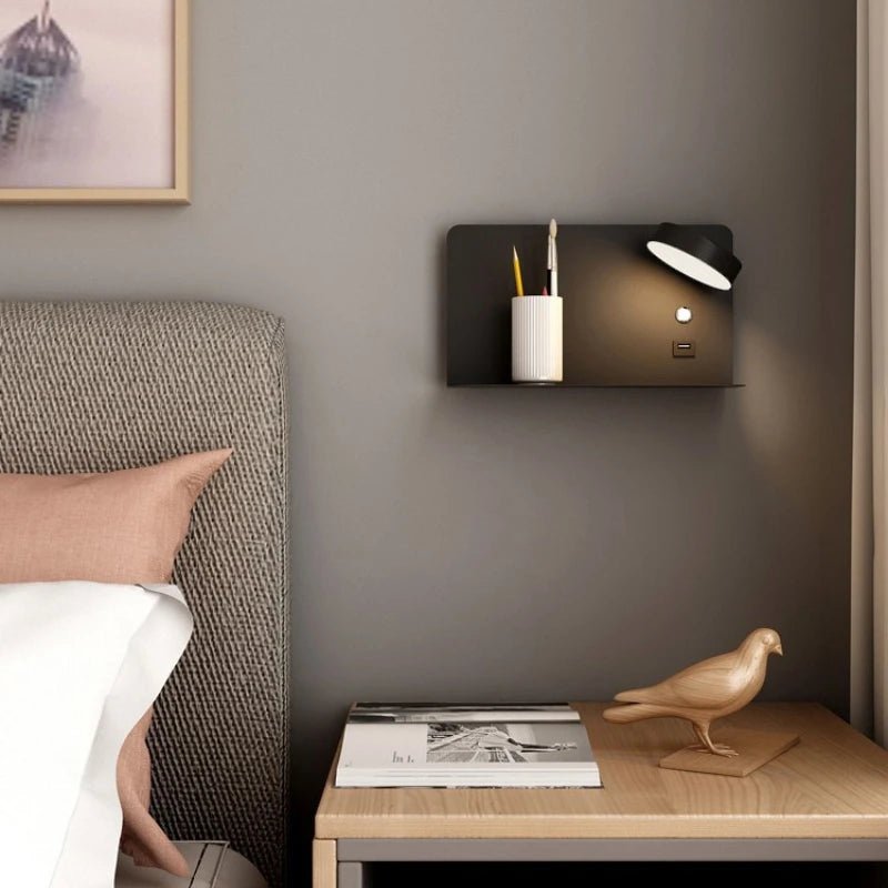 Montowana na ścianie lampa LED GlowNest — ładowanie przez USB, trzy niestandardowe kolory światła