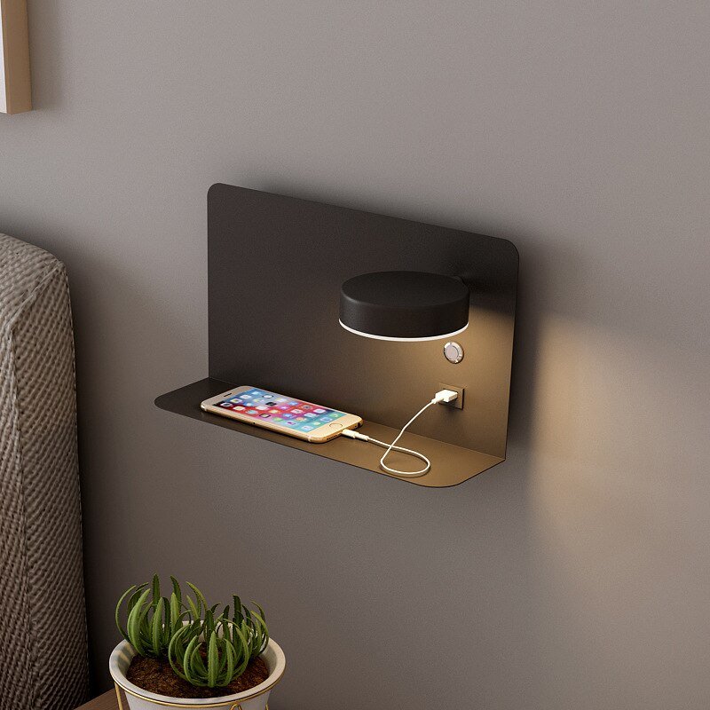 Montowana na ścianie lampa LED GlowNest — ładowanie przez USB, trzy niestandardowe kolory światła