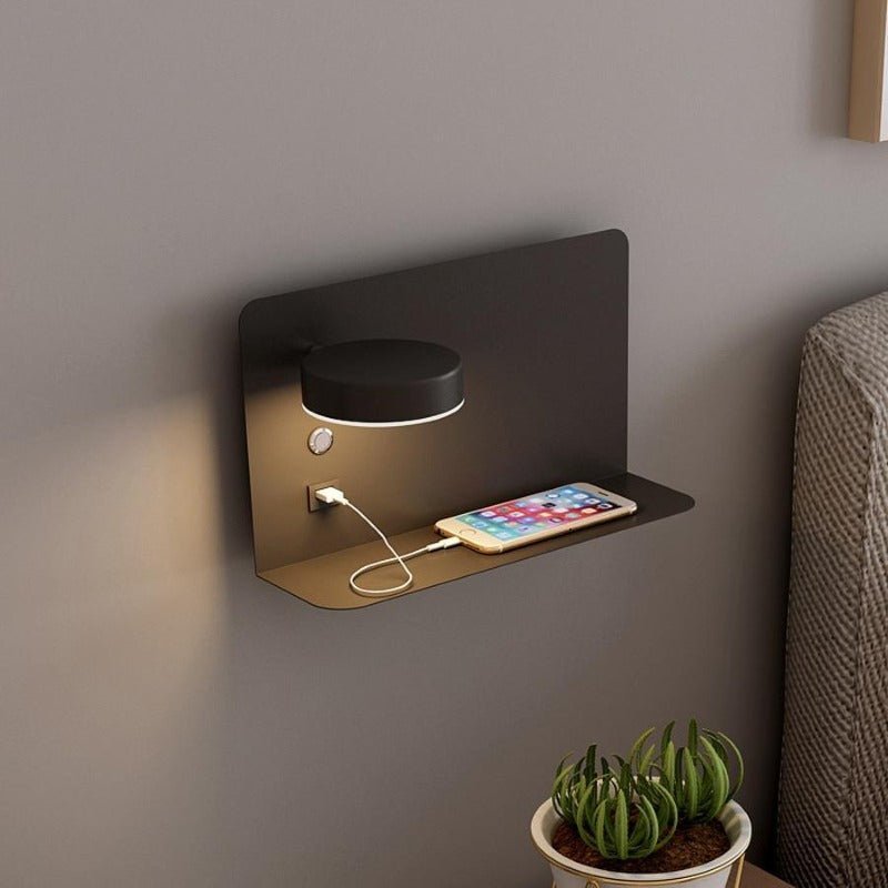 Montowana na ścianie lampa LED GlowNest — ładowanie przez USB, trzy niestandardowe kolory światła