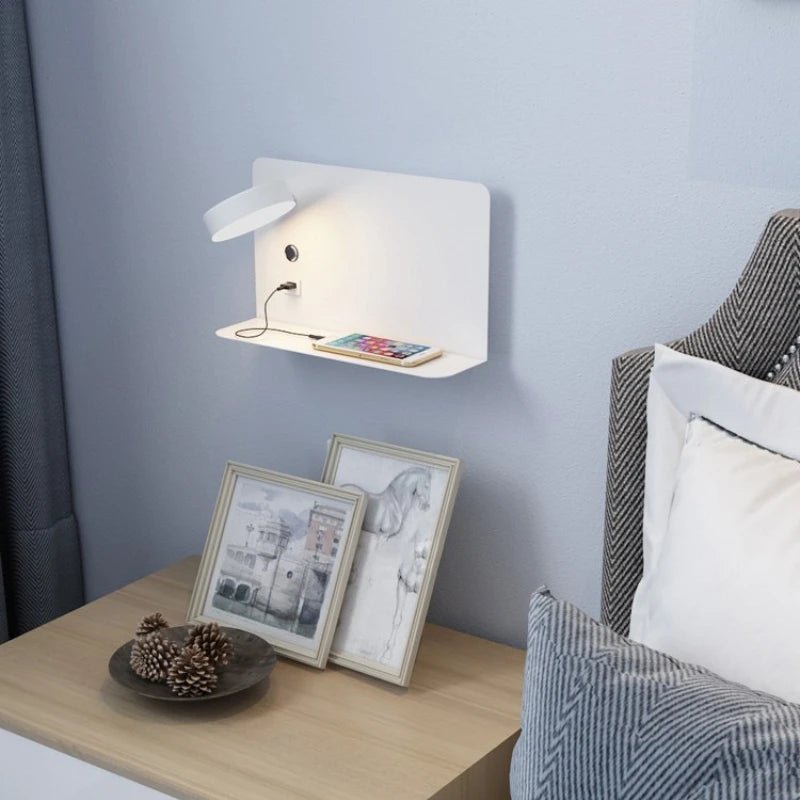 Montowana na ścianie lampa LED GlowNest — ładowanie przez USB, trzy niestandardowe kolory światła