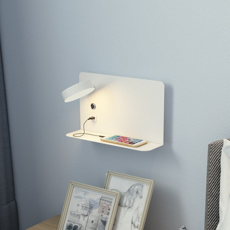 Montowana na ścianie lampa LED GlowNest — ładowanie przez USB, trzy niestandardowe kolory światła