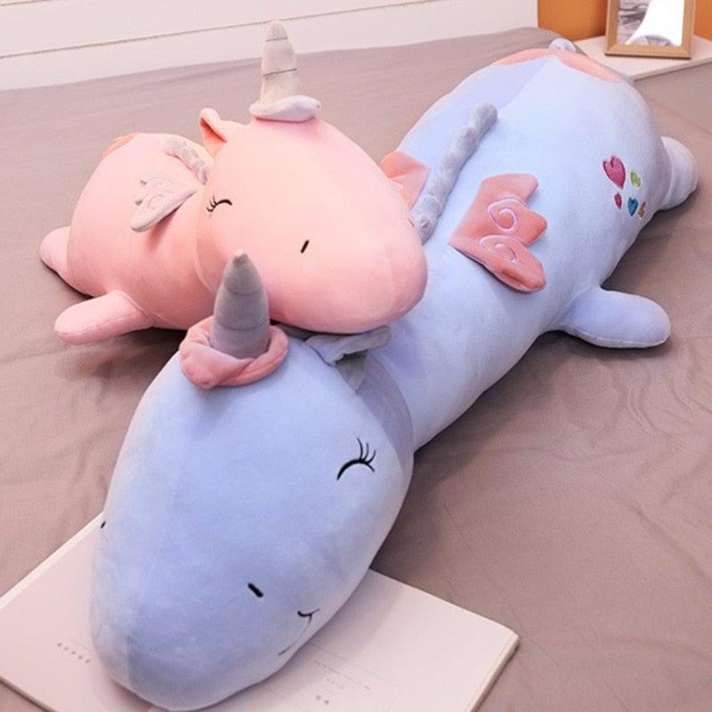 GLOWNIVA Unicorn Plush Bedside Toy — Multicolor LED Nightlight, Soft Stuffed Design