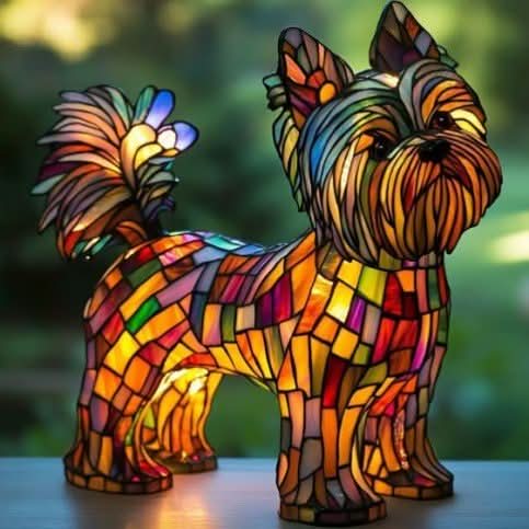 Lampka nocna LED GlowPaws 17 Cm z USB — elegancki portret psa