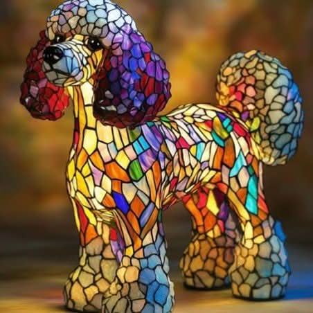 Lampka nocna LED GlowPaws 17 Cm z USB — elegancki portret psa