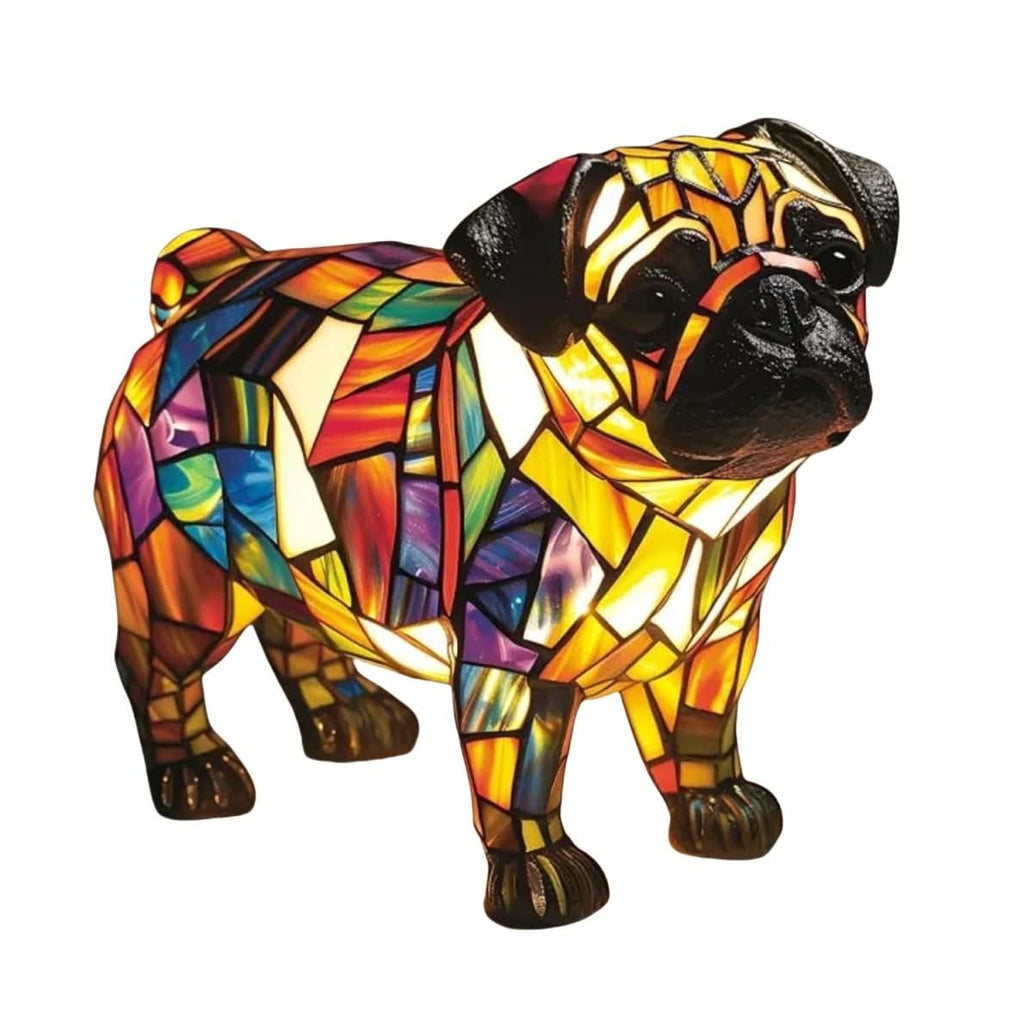 Lampka nocna LED GlowPaws 17 Cm z USB — elegancki portret psa