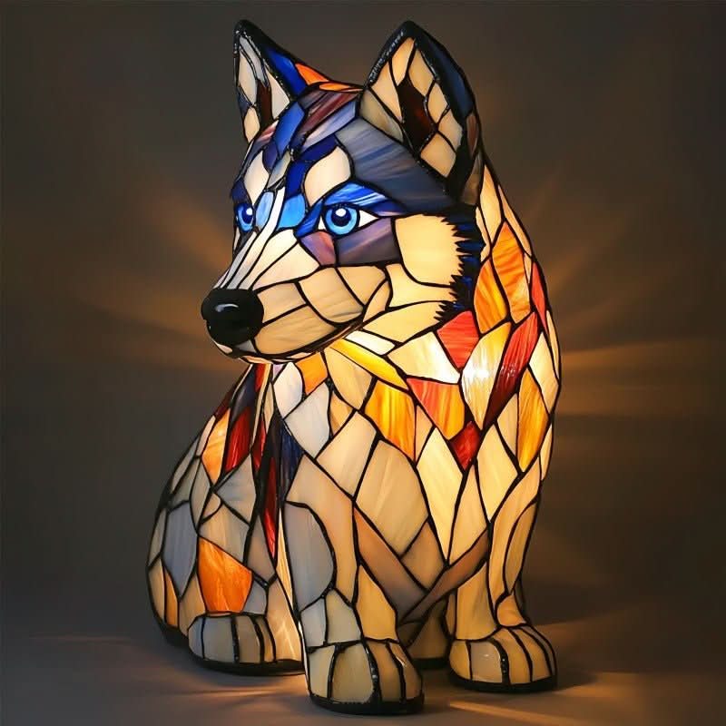 Lampka nocna LED GlowPaws 17 Cm z USB — elegancki portret psa
