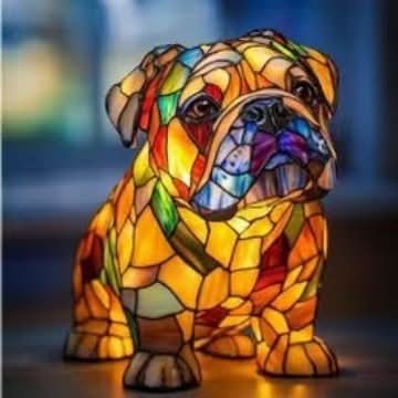 Lampka nocna LED GlowPaws 17 Cm z USB — elegancki portret psa